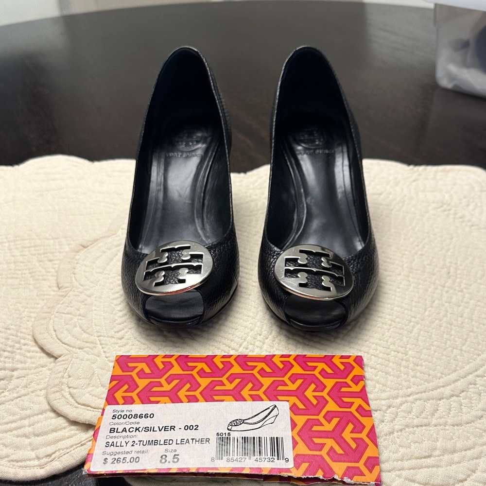 Tory Burch Black with Silver Emblem